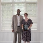 Dean Grant with award recipient, Jennifer McCaul